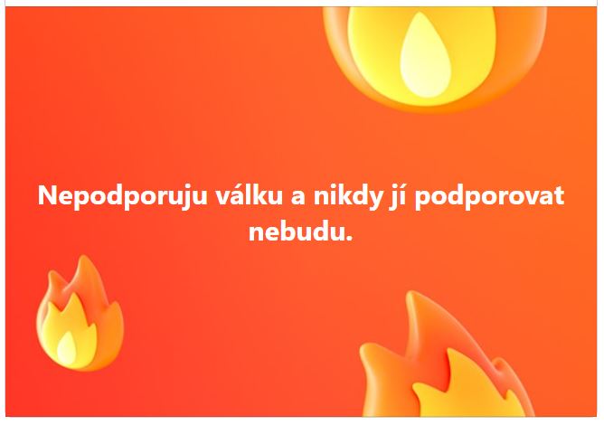 07) Nepodporuju válku