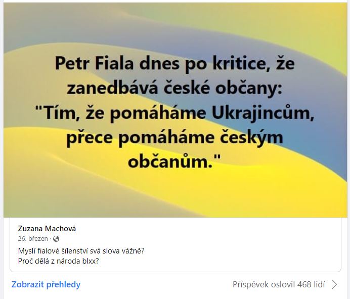 99) Zanedbává české občany