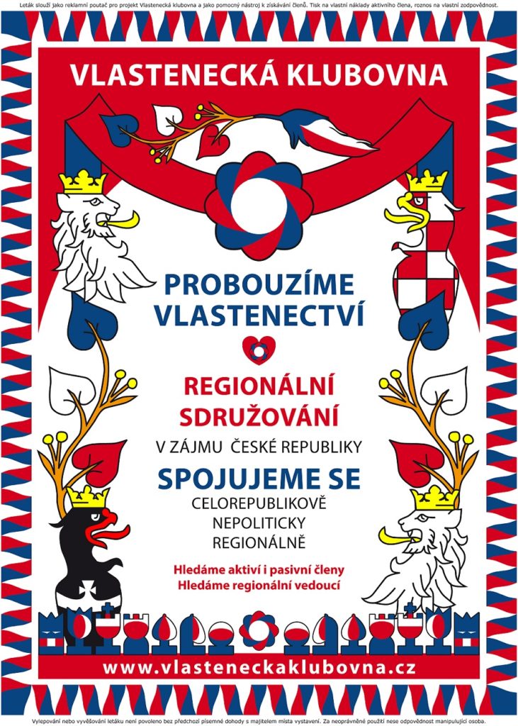 Vlastenecká klubovna leták