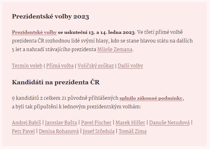 9 kandidátů z 21