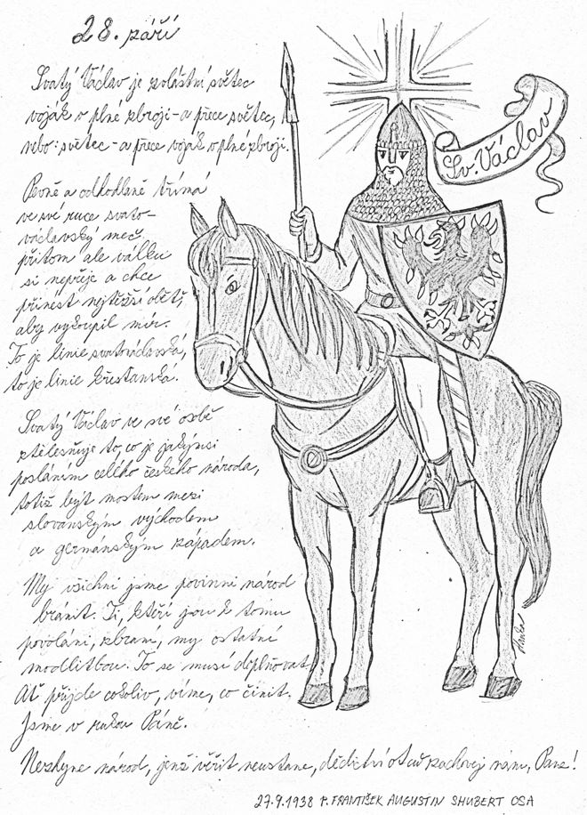 Sv. Václav, kresba Hanka